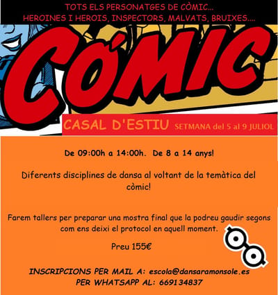 Activity - Casal D'Estiu de Còmic Dansa Ramon Solé
